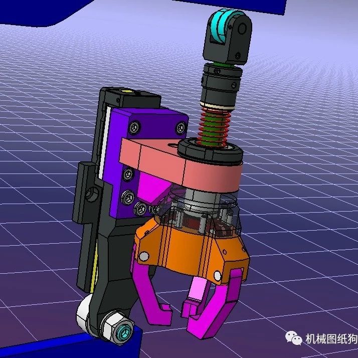 【非标数模】滑道爪取机构3D图纸 CATIA设计 附STP