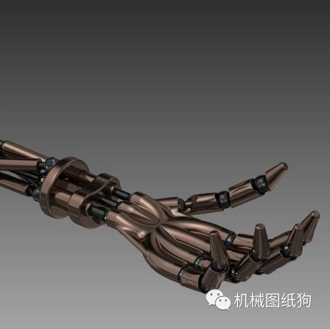 【机器人】Forearm仿生机械手臂模型3D图纸 STP格式