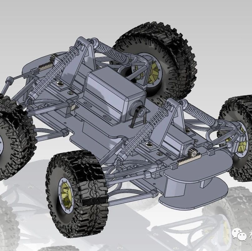 【其他车型】大脚车玩具遥控车底盘模型3D图纸 STEP格式