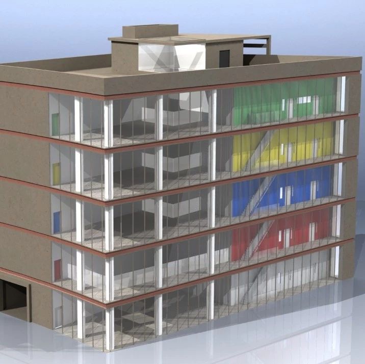 【生活艺术】五层楼建筑大厦模型3D图纸 Solidworks设计