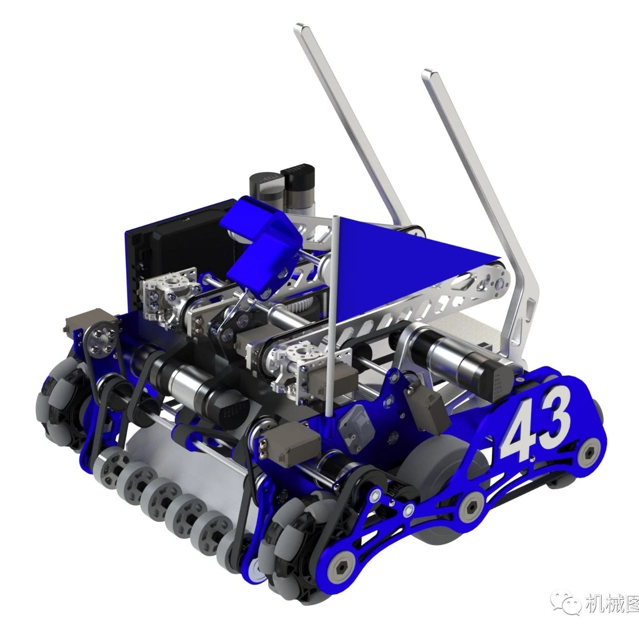 【机器人】Team 43 VCC机器人车3D图纸 STP格式