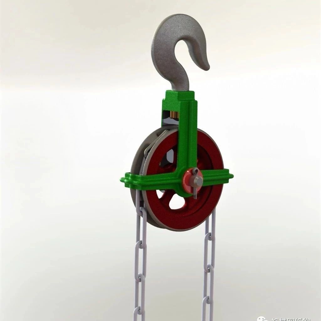 【工程机械】链式起重钩3D数模图纸 Solidworks设计