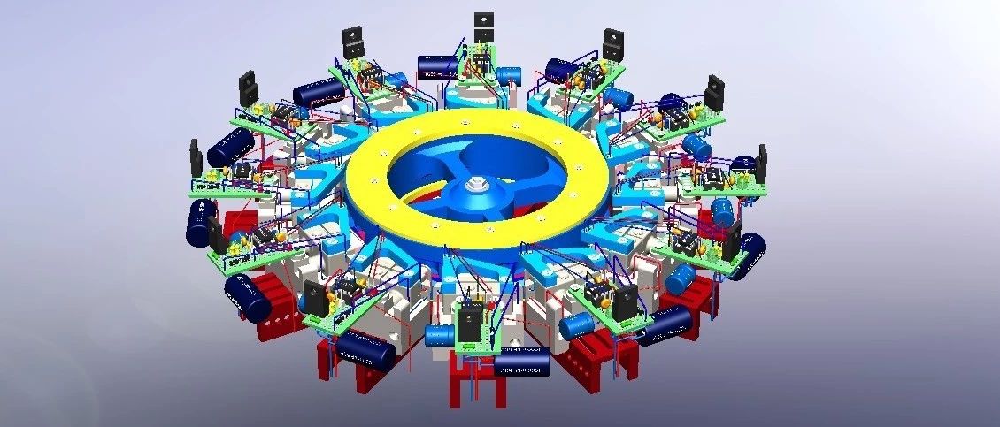 【工程机械】作用于第二磁场的磁电机3D数模图纸 Solidworks设计