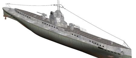 【海洋船舶】U-boat U型潜艇造型模型3D图纸 x_t格式