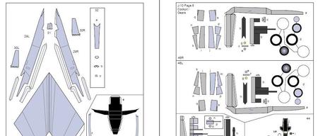 【飞行模型】J10歼10战斗机航模制作图纸 PDF格式