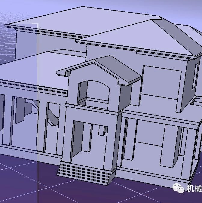 【生活艺术】乡村别墅框架简易模型3D图纸 CATIA设计