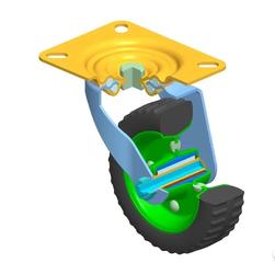 【工程机械】Castor Unit脚轮模型3D图纸 STP格式