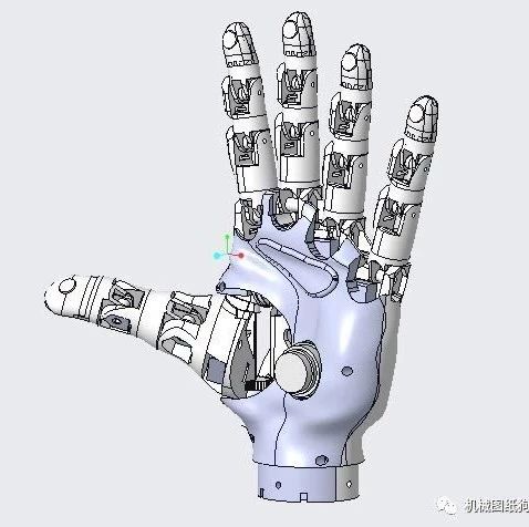 【机器人】Industrial Hand工业机器人机械手掌3D数模图纸 STEP格式