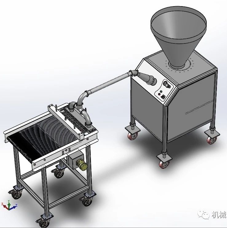 【非标数模】工业食品加工挤压机3D数模图纸 Solidworks设计 附STEP IGS