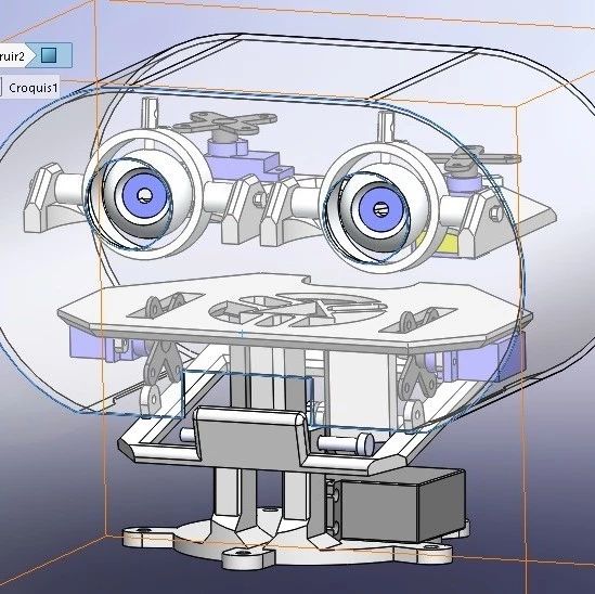 【机器人】Robot Animatronic机械人眼结构3D图纸 Solidworks设计