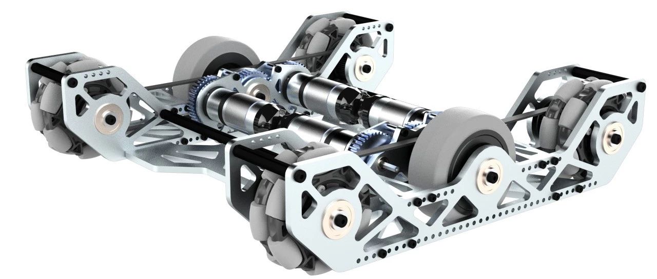 【工程机械】Corner Omni 6wd小车传动底盘3D图纸 Solidworks设计 