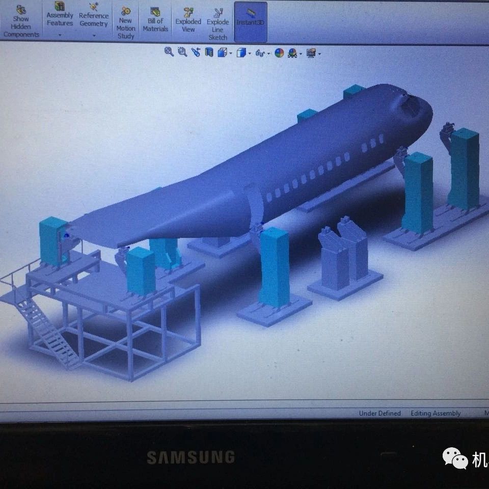 【工程机械】Jig Alignment飞机机身夹具模型3D图纸 STEP格式