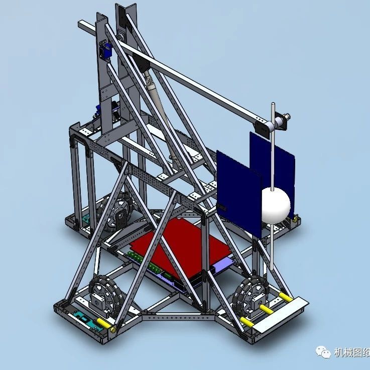 【机器人】Robocon 2018自动投掷机器人3D数模图纸 Solidworks设计