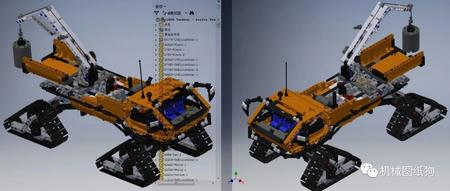 【工程机械】42038极地工程卡车拼装玩具模型车3D图纸 INVENTOR设计
