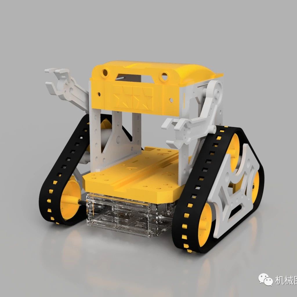 【机器人】Tamiya Cam三角履带机器人框架模型3D图纸 STEP格式