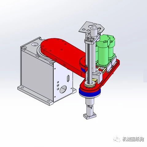 【机器人】四轴操纵器机械臂3D数模图纸 x_t格式