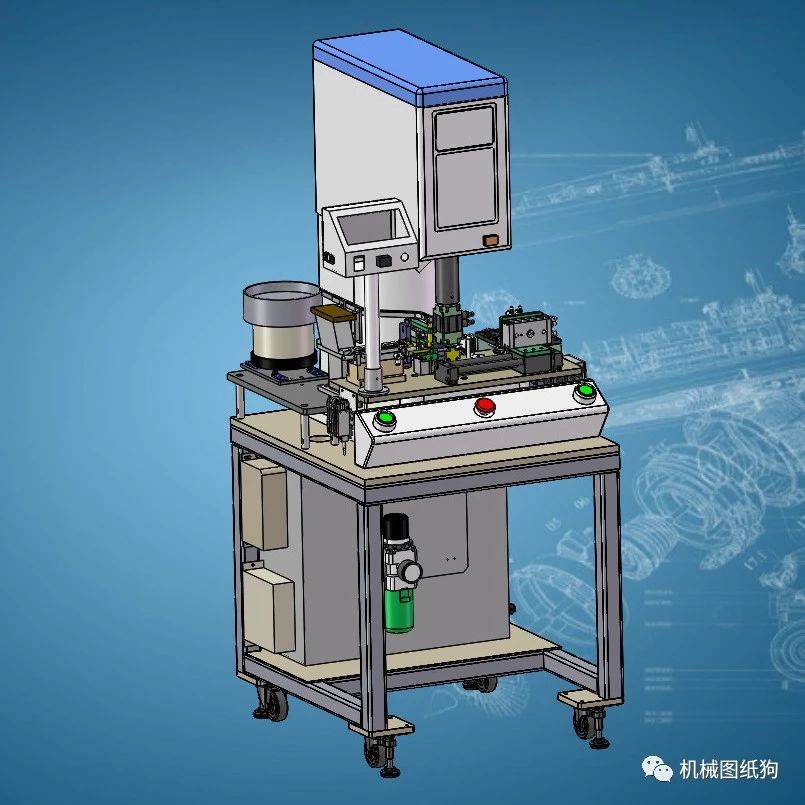 【非标数模】自动电子伺服压力机3D数模图纸 Solidworks设计 附STP