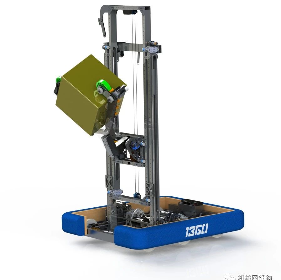 【机器人】2018 FRC 1360号机器人车详细3D图纸 Solidworks设计