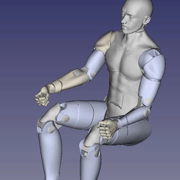 【非标数模】坐着开车姿势的人体模型3D图纸 STEP格式