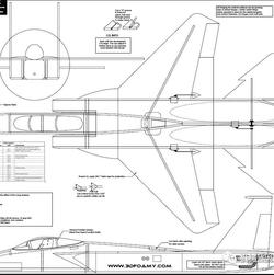 【飞行模型】F-15战斗机航模制作图纸 PDF格式