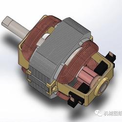 【发动机电机】Electric Motor小电动机模型3D图纸 Solidworks设计