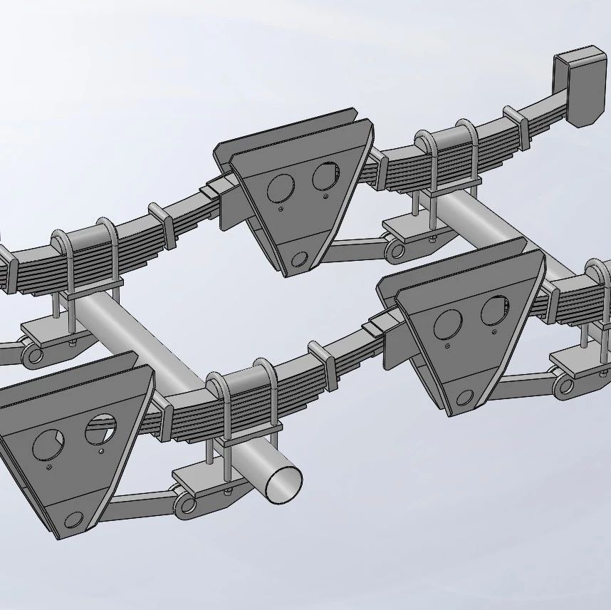 【工程机械】Henred Fruehauf F悬挂支架3D数模图纸 Solidworks设计 