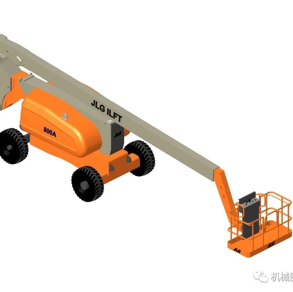 【工程机械】JLG800A臂架式高空作业平台简易模型3D图纸 STP格式