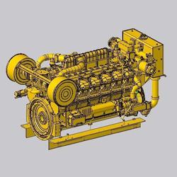 【发动机电机】g3512发动机模型3D图纸 STEP格式