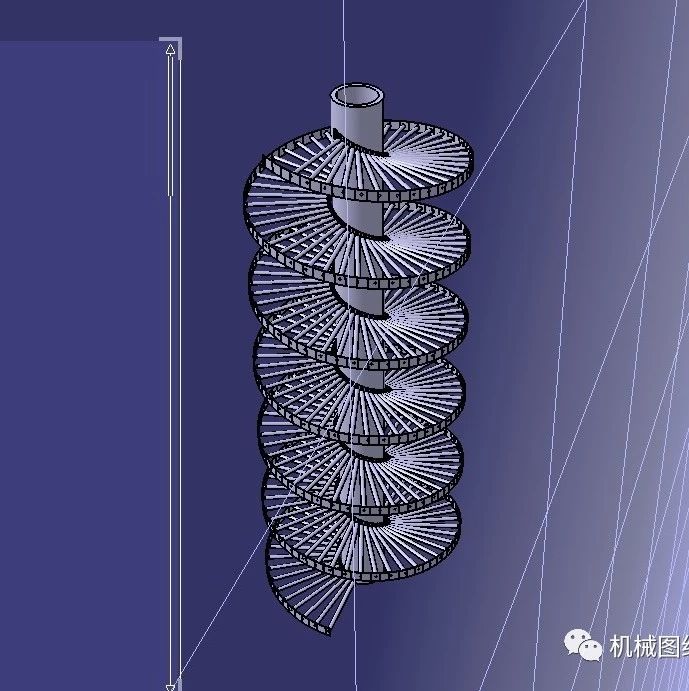 【工程机械】螺旋输送机简易结构3D数模图纸 STEP格式