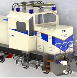 【其他车型】E1000 Montaj机车火车头模型3D图纸 Solidworks设计