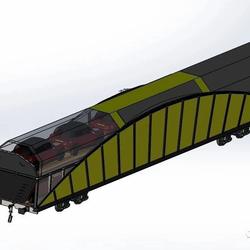 【其他车型】Kapali Arac运载轿车的火车3D图纸 Solidworks设计 