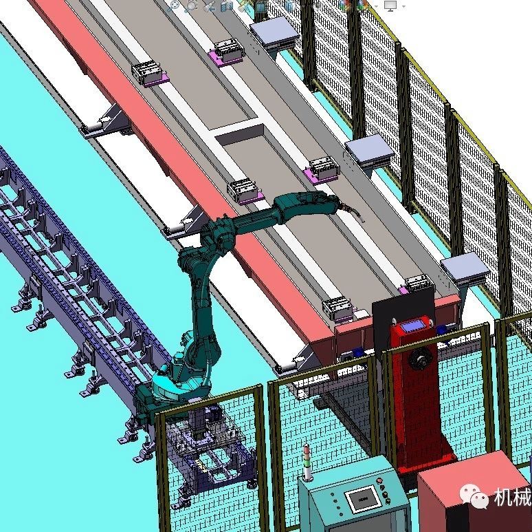 【机器人】机器人焊接方案3D数模图纸 Solidworks设计