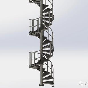 【工程机械】Thang Xoan螺旋楼梯简易模型3D图纸 Solidworks设计