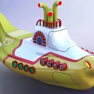 【海洋船舶】Yellow玩具小潜艇模型3D图纸 Solidworks设计