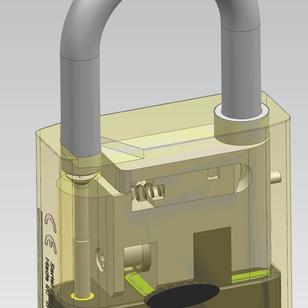 【工程机械】智能小挂锁模型3D图纸 STP格式