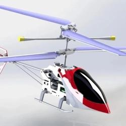 【飞行模型】RC Helicopter小飞机航模3D图纸 Solidwokrs设计