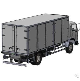 【其他车型】ecofrigo货车卡车模型3D图纸 STEP格式
