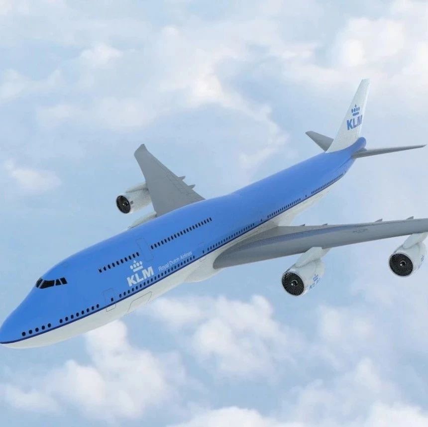 【飞行模型】波音Boeing-747 8-klm飞机简易模型3D图纸 STP IGS格式