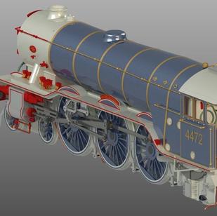 【其他车型】Flying Scotsman机车火车模型3D图纸 AUTOCAD设计 dwg格式