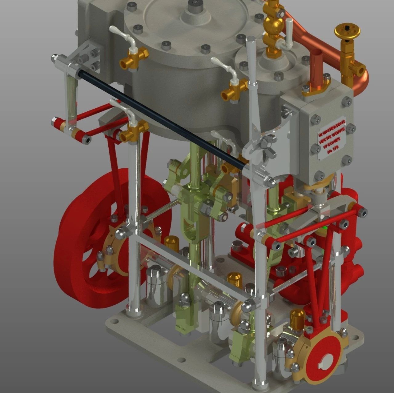 【发动机电机】Moteur compound发动机内部结构3D数模图纸 AutoCAD设计 
