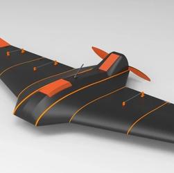 【飞行模型】GZ-500 UAV无人机简易模型3D图纸 Solidworks设计