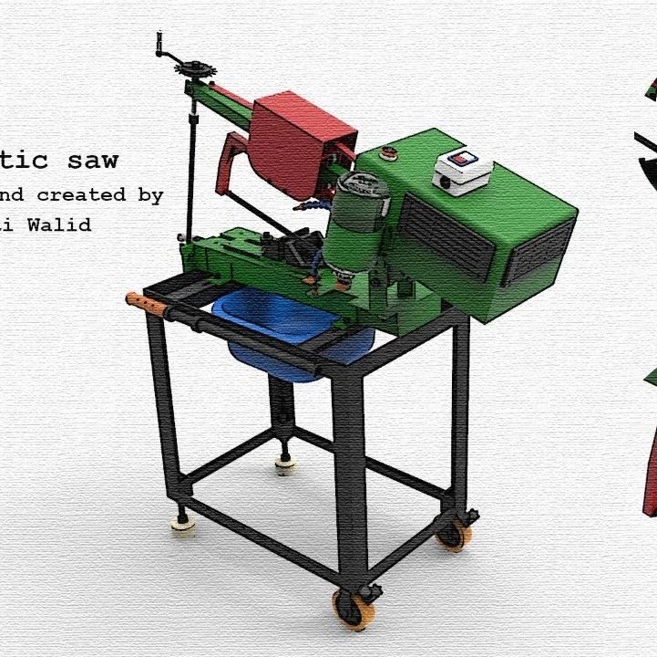 【工程机械】Automatic Saw 2 自动锯模型3D图纸 Solidworks设计