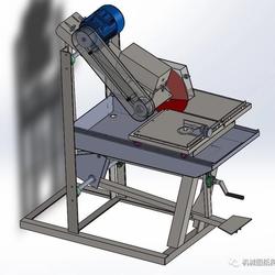 【工程机械】QG1切割机3D数模图纸 Solidworks设计