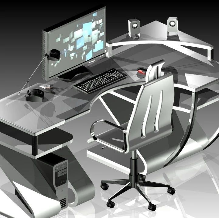 【生活艺术】Future Desk办公电脑桌椅模型3D图纸 STP格式