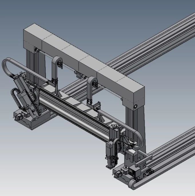 【工程机械】双头数控钻床机构3D数模图纸 STP格式