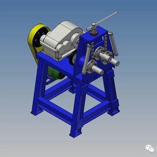 【工程机械】管和扁钢卷板机3D数模图纸 STP格式