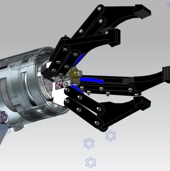 【机器人】Robotic Gripper四爪机器人夹持机构3D数模图纸 IGS格式
