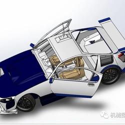【汽车轿车】Sign-GTR605跑车模型3D图纸 Solidworks设计