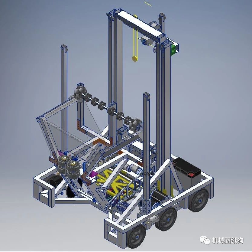 【机器人】First Team 20机器人车模型3D图纸 STP格式