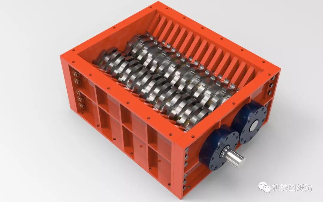【工程机械】1200mm切碎机破碎机3D数模图纸 STEP格式_SolidWorks-仿真秀干货文章